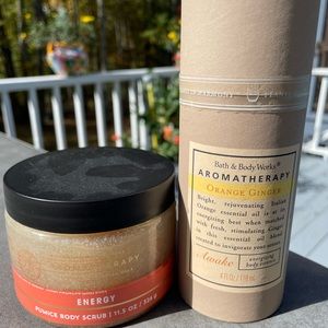 Bath & Body Works Orange Ginger Aromatherapy scrub & spray, discontinued, NIB